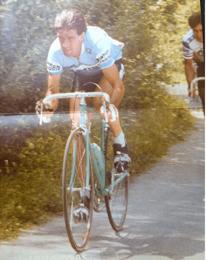 Un corridore in azione al Trofeo Emilio Paganessi negli anni Ottanta